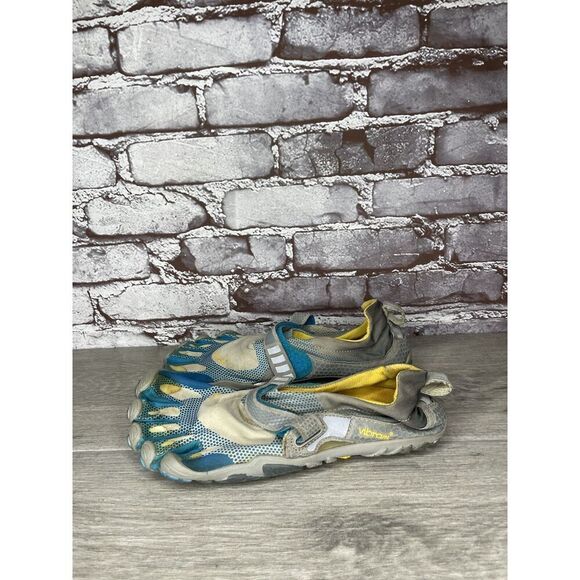 VIBRAM FiveFingers Gray Blue Textile Barefoot Running Shoes Women’s 38EU/7.5M US - Picture 5 of 16
